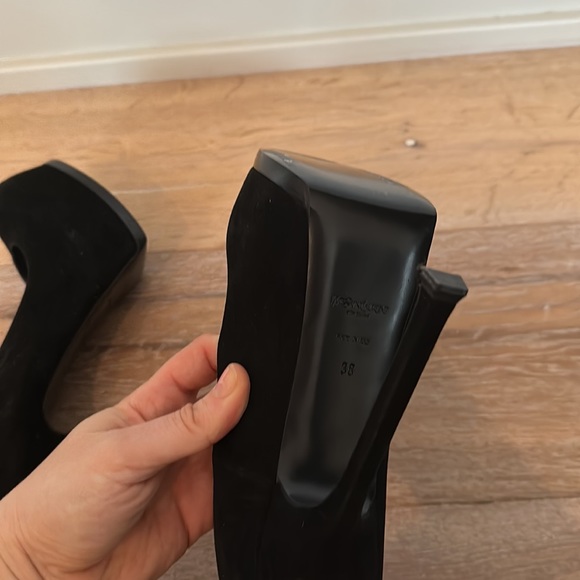 EUC YSL platform heels- black suede- size 38 - Picture 17 of 17